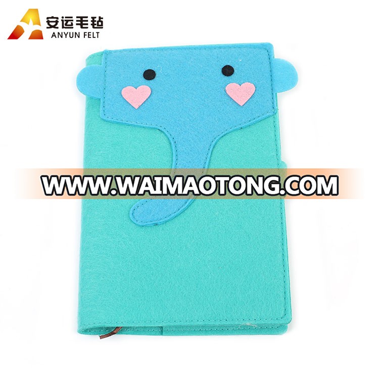 Wholesale fashionable design good quality felt fabric book cover